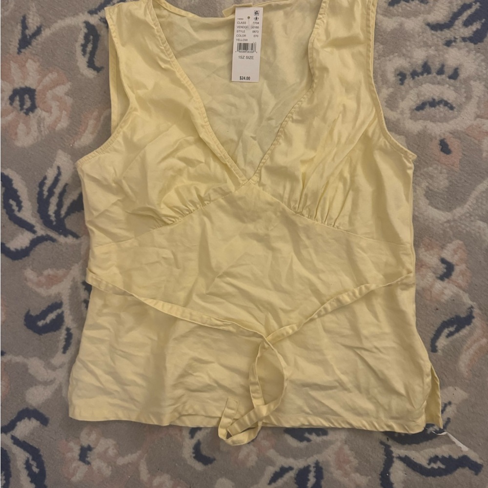 Brandy Melville Yellow Crop Top